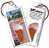 Atlanta FootWhere® Souvenir Keychains. 6 Piece Set. Made in USA-FootWhere® Souvenirs