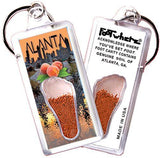 Atlanta FootWhere® Souvenir Keychains. 6 Piece Set. Made in USA-FootWhere® Souvenirs