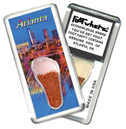 Atlanta FootWhere® Souvenir Magnet. Made in USA-FootWhere® Souvenirs