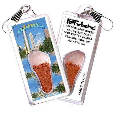 Atlanta FootWhere® Souvenir Zipper-Pull. Made in USA-FootWhere® Souvenirs