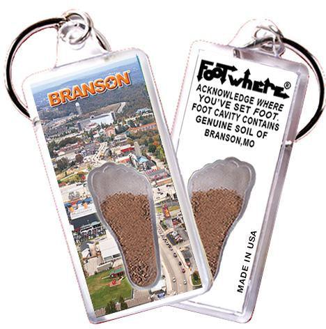 Branson FootWhere® Souvenir Keychain. Made in USA-FootWhere® Souvenirs