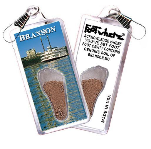 Branson FootWhere® Souvenir Zipper-Pull. Made in USA-FootWhere® Souvenirs