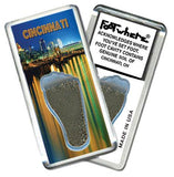 Cincinnati FootWhere® Souvenir Fridge Magnets. 6 Piece Set. Made in USA-FootWhere® Souvenirs