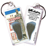 Columbus FootWhere® Souvenir Keychains. 6 Piece Set. Made in USA-FootWhere® Souvenirs