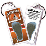 Cleveland FootWhere® Souvenir Keychains. 6 Piece Set. Made in USA-FootWhere® Souvenirs