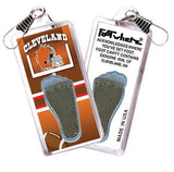 Cleveland FootWhere® Souvenir Zipper-Pull. Made in USA-FootWhere® Souvenirs