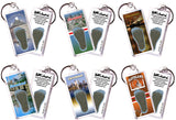 Cleveland FootWhere® Souvenir Keychains. 6 Piece Set. Made in USA-FootWhere® Souvenirs