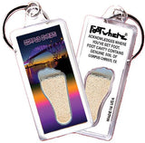 Corpus Christi FootWhere® Souvenir Keychains. 6 Piece Set. Made in USA-FootWhere® Souvenirs