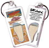 Corpus Christi FootWhere® Souvenir Keychains. 6 Piece Set. Made in USA-FootWhere® Souvenirs