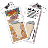 Corpus Christi FootWhere® Souvenir Zipper-Pull. Made in USA-FootWhere® Souvenirs