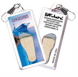 Corpus Christi FootWhere® Souvenir Zipper-Pull. Made in USA-FootWhere® Souvenirs