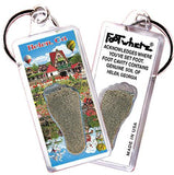 Helen, GA FootWhere® Souvenir Keychains. 6 Piece Set. Made in USA - FootWhere® Souvenir Shop