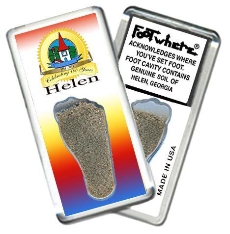 Helen, GA FootWhere® Souvenir Magnet. Made in USA-FootWhere® Souvenirs