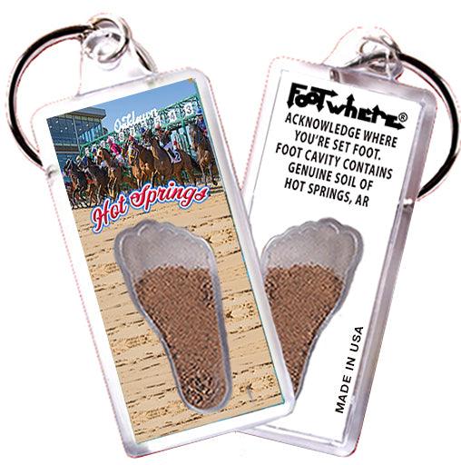 Hot Springs FootWhere® Souvenir Keychain. Made in USA - FootWhere® Souvenir Shop