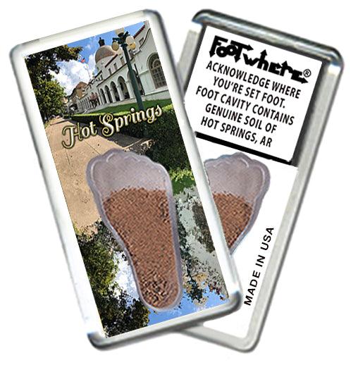 Hot Springs FootWhere® Souvenir Fridge Magnet. Made in USA - FootWhere® Souvenir Shop