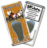 Kansas City FootWhere® Souvenir Fridge Magnet. Made in USA-FootWhere® Souvenirs