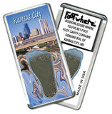 Kansas City FootWhere® Souvenir Fridge Magnet. Made in USA-FootWhere® Souvenirs