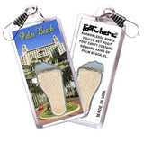 Palm Beach, FL FootWhere® Souvenir Zipper-Pull. Made in USA-FootWhere® Souvenirs