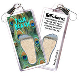 Palm Beach, FL FootWhere® Souvenir Zipper-Pull. Made in USA-FootWhere® Souvenirs