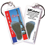 Paris FootWhere® Souvenir Keychains. 6 Piece Set. Made in USA - FootWhere® Souvenir Shop