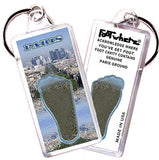 Paris FootWhere® Souvenir Keychains. 6 Piece Set. Made in USA - FootWhere® Souvenir Shop