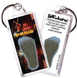 Paris FootWhere® Souvenir Keychains. 6 Piece Set. Made in USA - FootWhere® Souvenir Shop