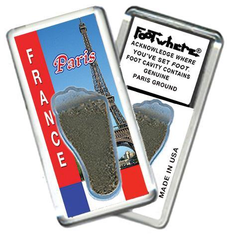 Paris FootWhere® Souvenir Fridge Magnet. Made in USA-FootWhere® Souvenirs