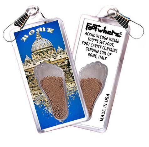 Rome, Italy FootWhere® Souvenir Zipper-Pull. Made in USA-FootWhere® Souvenirs