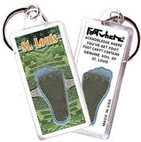 Saint Louis FootWhere® Souvenir Keychain. Made in USA-FootWhere® Souvenirs