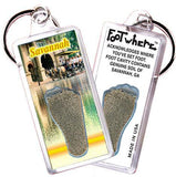 Savannah FootWhere® Souvenir Keychain. Made in USA-FootWhere® Souvenirs