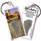 Savannah FootWhere® Souvenir Keychain. Made in USA-FootWhere® Souvenirs