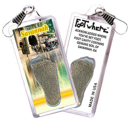 Savannah FootWhere® Souvenir Zipper-Pull. Made in USA-FootWhere® Souvenirs