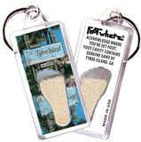 Tybee Island FootWhere® Souvenir Keychains. 6 Piece Set. Made in USA - FootWhere® Souvenir Shop