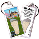 Tybee Island FootWhere® Souvenir Keychains. 6 Piece Set. Made in USA - FootWhere® Souvenir Shop