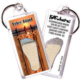 Tybee Island FootWhere® Souvenir Keychains. 6 Piece Set. Made in USA - FootWhere® Souvenir Shop