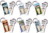 Tybee Island FootWhere® Souvenir Keychains. 6 Piece Set. Made in USA - FootWhere® Souvenir Shop